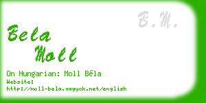 bela moll business card